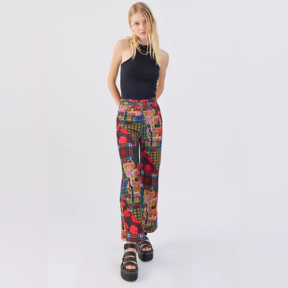BDG High & Wide Corduroy Printed Pant